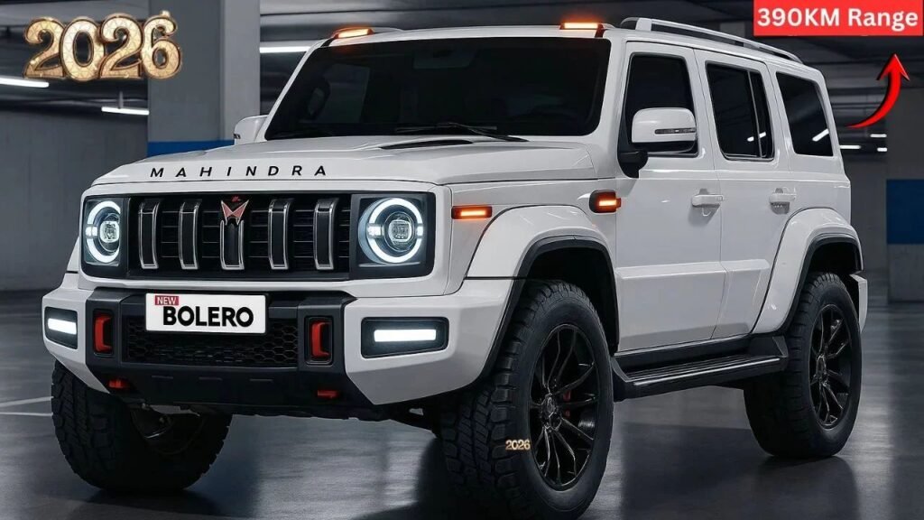 Mahindra Bolero EV 2026 New 7-Seater Electric SUV with 480km Range, Fast Charging & Premium Features