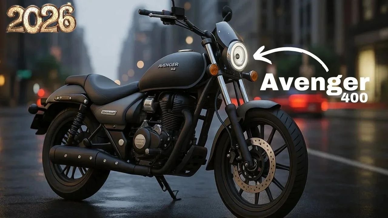 The Avenger 450cc EX Bike 2026 arrives with a powerful 450cc engine, premium cruiser design, 42 PS power, 32 kmpl mileage, advanced features, and dual-channel ABS.